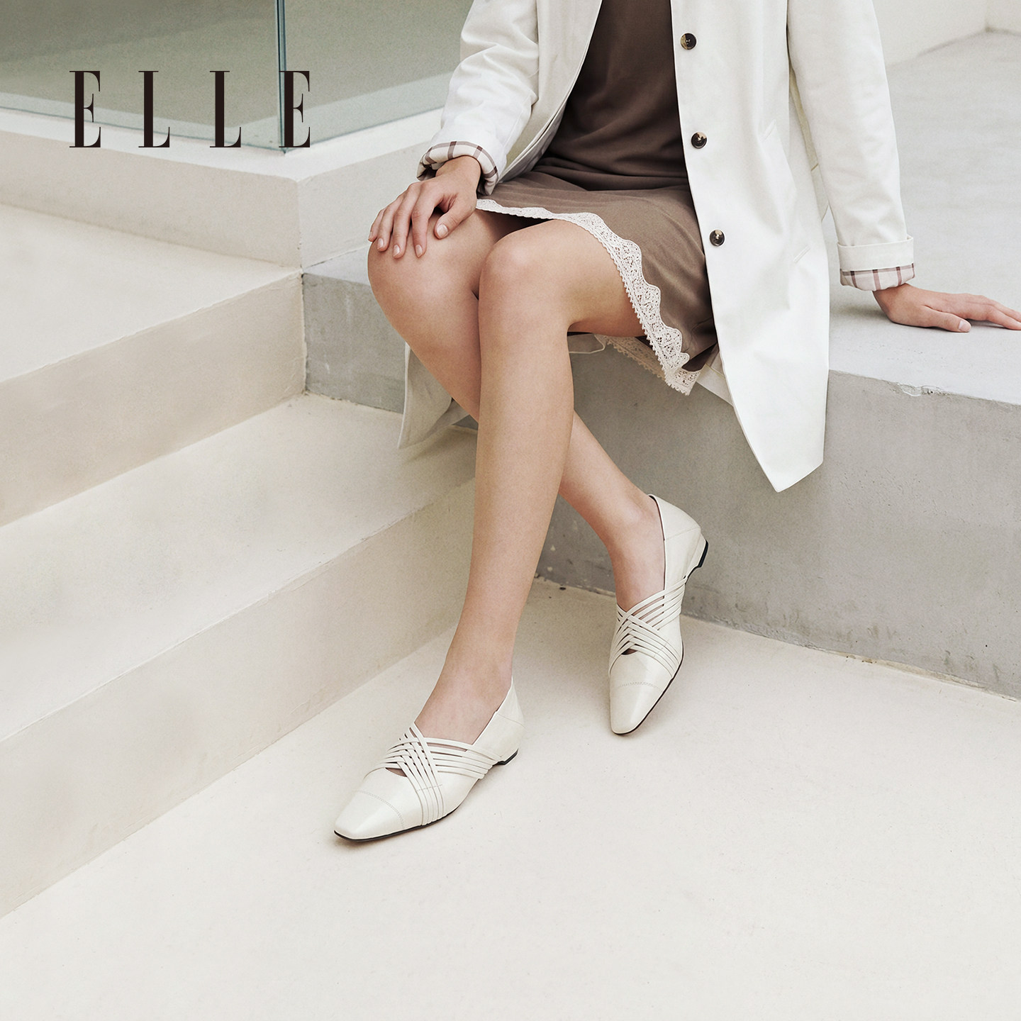 ELLE女鞋法式气质玛丽珍鞋2026秋季新款低跟单鞋不累脚通勤小皮鞋图片