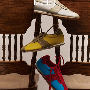 ELLE复古拼色德训鞋女2025新款平底休闲运动鞋软底舒适女鞋四季款