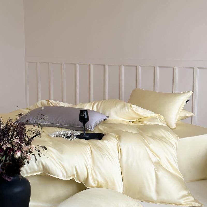 轻奢纯色60兰精天丝四件套夏季凉感冰丝床单被套丝滑裸睡床品套件