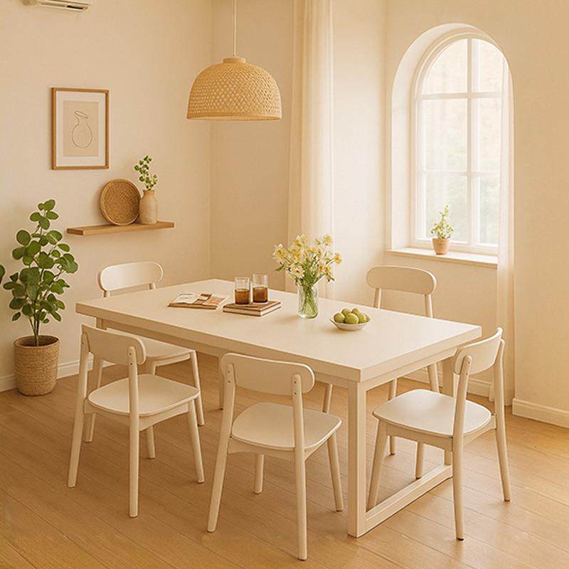 法式奶油风餐桌家用小户型饭桌简约实木腿白色长方形大板桌椅组合,3C数码配件,其它配件,淘宝优惠券,粉丝福利购,淘宝优惠卷