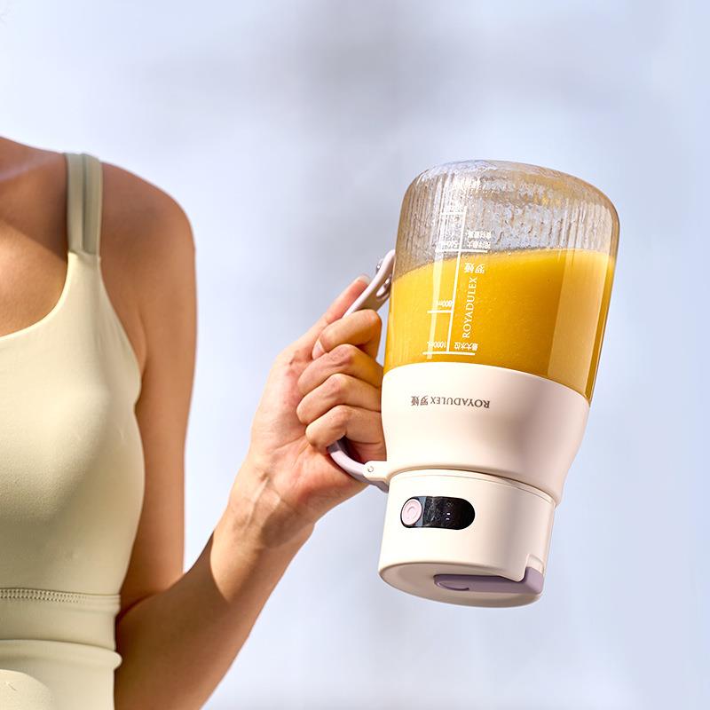 罗娅便携式榨汁机小型家用榨果汁机无线充电动水果榨汁杯吨吨加热