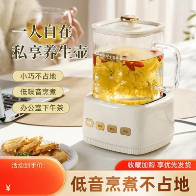 小方炖养生壶家用多功能全玻璃煮茶器烧水壶办公室迷你花茶保温杯