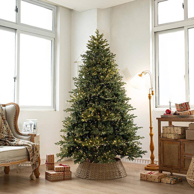 混合叶豪华加密发光圣诞树套装七叉树家用客厅摆件大型落地装饰品