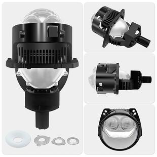 厂家现货供应汽车led大灯透镜短方尾双直射透镜汽车led大灯