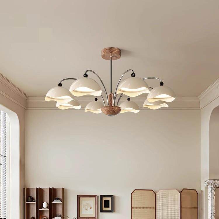 中古风客厅吊灯主灯蛋壳美式复古高级感胡桃木色2025新款法式灯具,金属材料及制品,金属加工件/五金加工件,淘宝优惠券,粉丝福利购,淘宝优惠卷