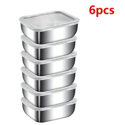 Stainless Steel Food Storage Container with Lid 4 5 6