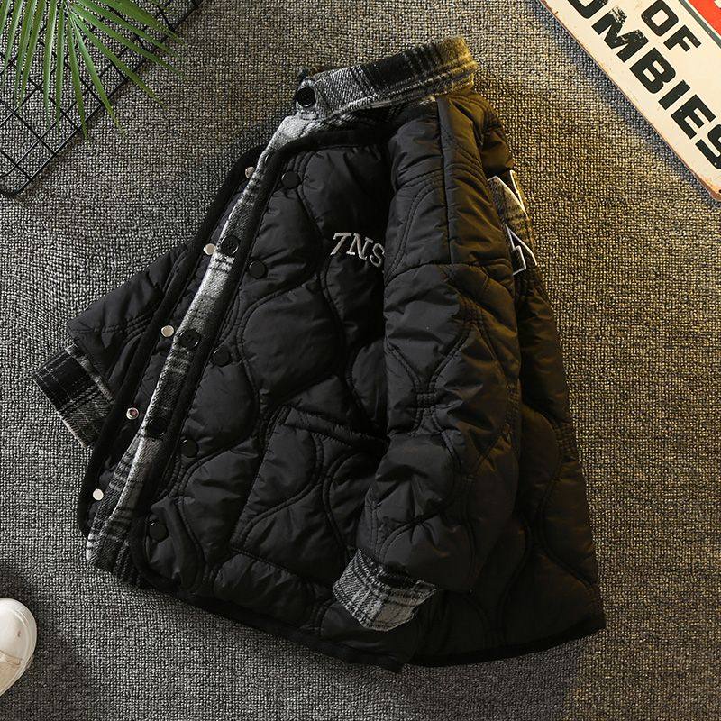 儿童装男童冬装棉衣外套2023新款中小童冬季二棉男孩棉袄中厚棉服