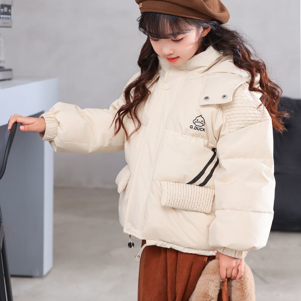 儿童羽绒服2025秋冬新款男女宝宝加厚冬季保暖面包连帽防寒外套潮