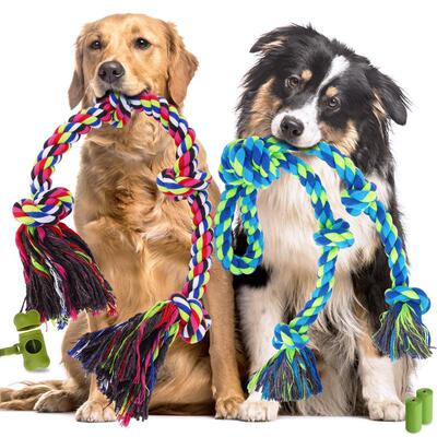 5 Pack Heavy Duty Dog Rope Toys Tough Chew Proof Design for