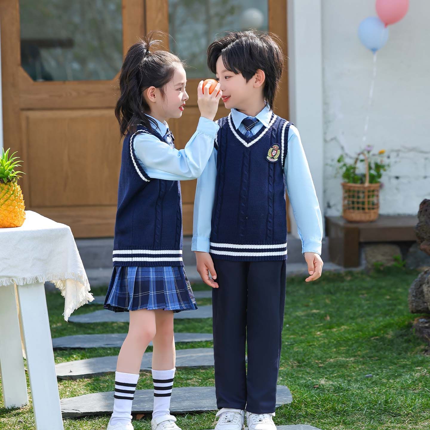 英伦班服儿童秋冬季舞台表演童装JK学院风合唱朗诵礼服校园毕业