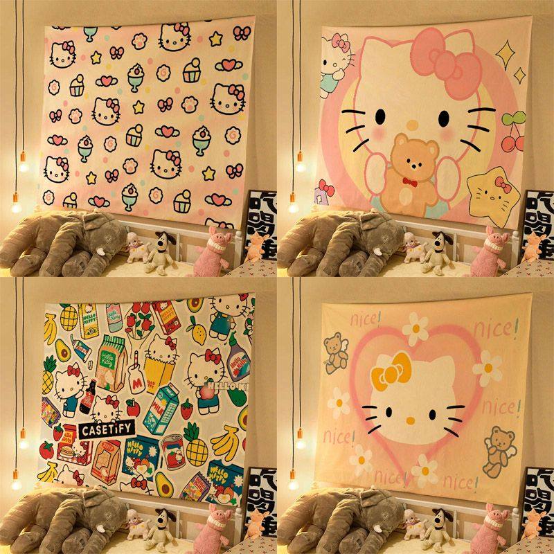 HelloKitty挂布可爱ins风周边挂毯出租屋遮丑布宿舍墙布创意礼物,居家布艺,挂毯/壁毯,淘宝优惠券,粉丝福利购,淘宝优惠卷