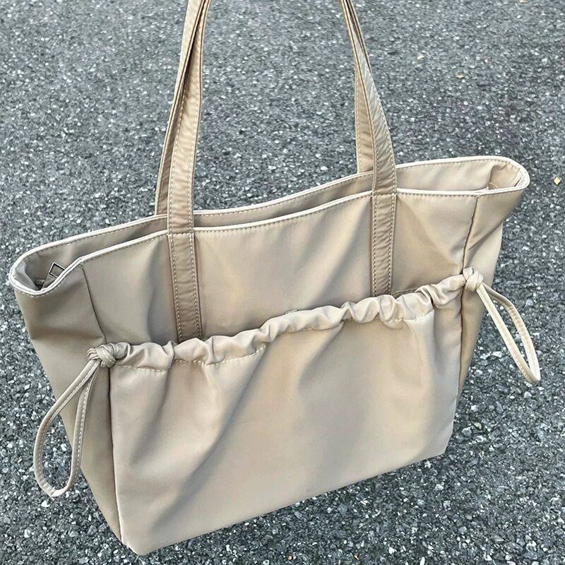 大容量托特包包女2023新款尼龙布学生上课简约轻便通勤电脑单肩包,箱包皮具/热销女包/男包,托特包,淘宝优惠券,粉丝福利购,淘宝优惠卷