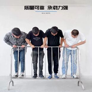 定制不锈钢可移动铁马交通安全活动护栏围栏不锈钢地铁隔离栏定制