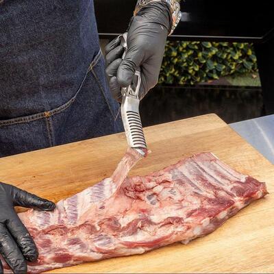 BBQ Rib Rib Membrane Remover Stainless Steel Tool Kit with
