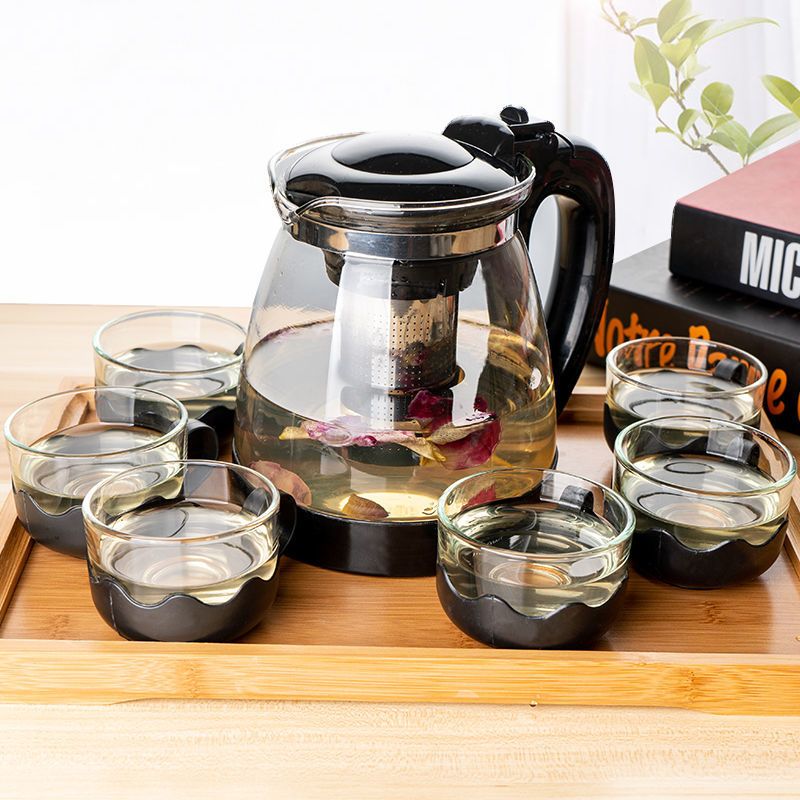 水壶耐高温防爆玻璃泡茶壶家用泡茶大号加厚过滤花茶壶茶具加厚