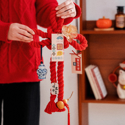 2025新款蛇年DIY万字结过年装饰挂件乔迁新居大号中国结客厅挂饰