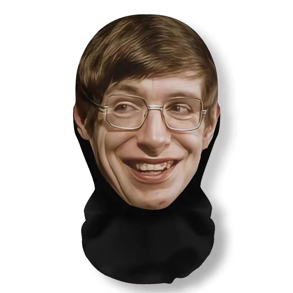 霍金头套直播道具搞怪科比C罗詹姆斯面具搞笑人脸恶搞球星面罩