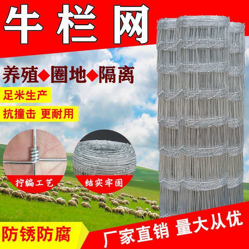 户外草原养殖网果园围栏网钢丝网防盗网防护网镀锌围网铁丝网围栏
