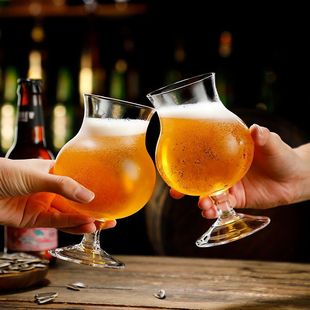 郁金香网红精酿杯500ml商用扎啤杯 小麦啤酒杯酒吧专用酒杯玻璃杯