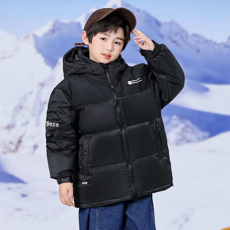 2025年新款男童羽绒服超厚爆款修身防风带帽保暖外套羽绒服