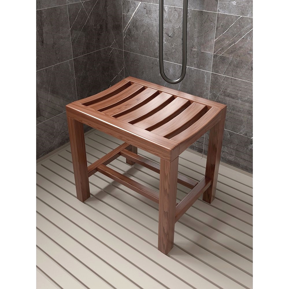 实木浴室老人洗澡防滑孕妇防水防腐淋浴房凳子家用坐凳卫生间换鞋