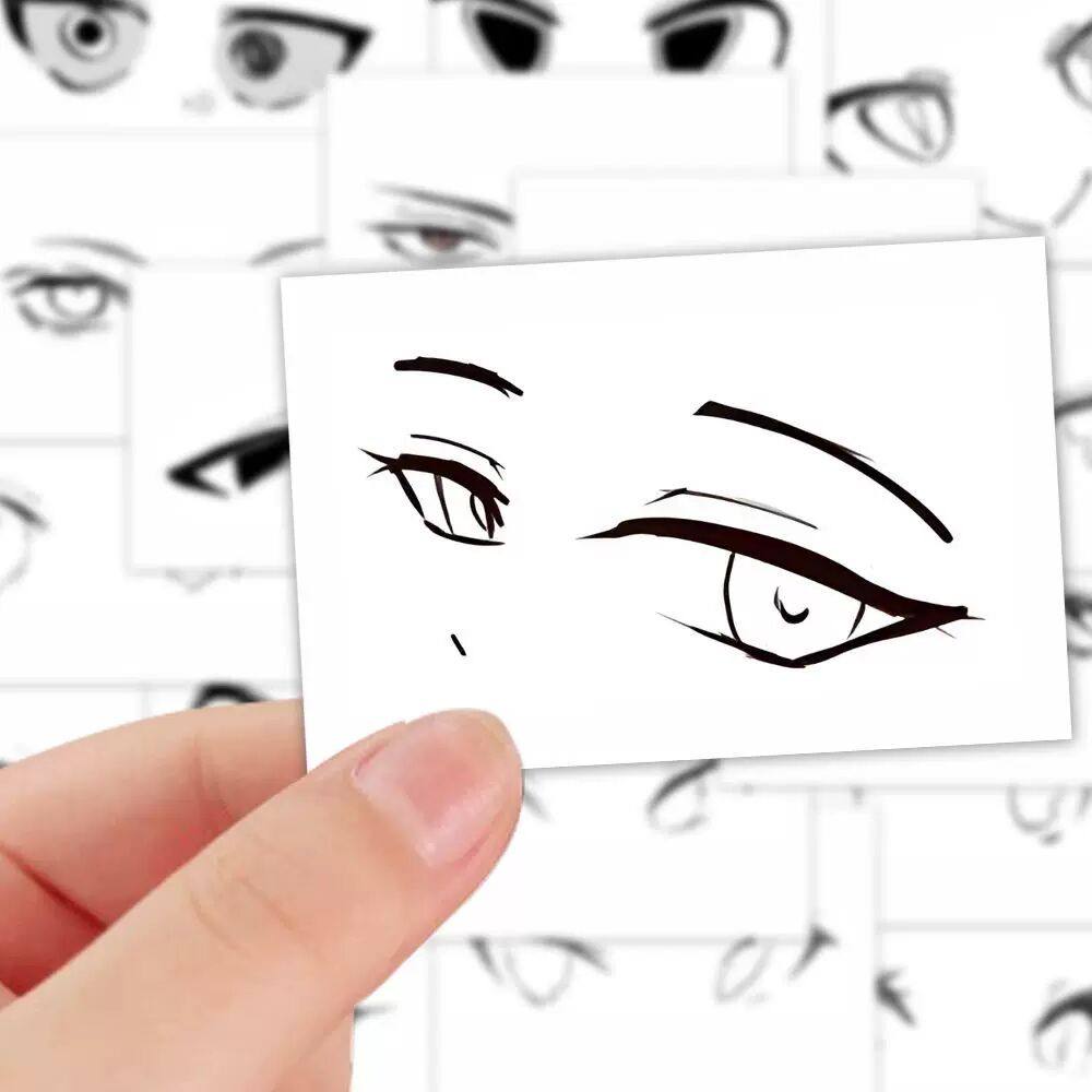 眼睛素材贴纸防水贴纸零基础画画参考QQ人指绘眼睛画法包,文具电教/文化用品/商务用品,贴纸/立体贴纸,淘宝优惠券,粉丝福利购,淘宝优惠卷