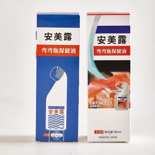 安美露弯弯瓶红色蓝色个人护理用品