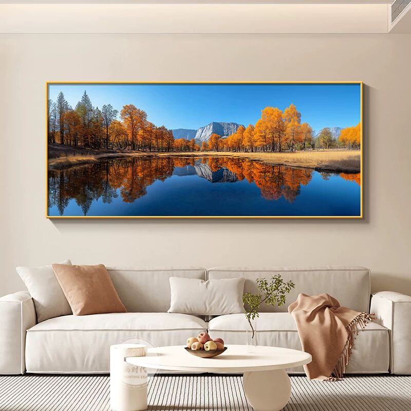 日出东方客厅挂画现代简约沙发背景墙装饰画东墙自然风景画靠山图
