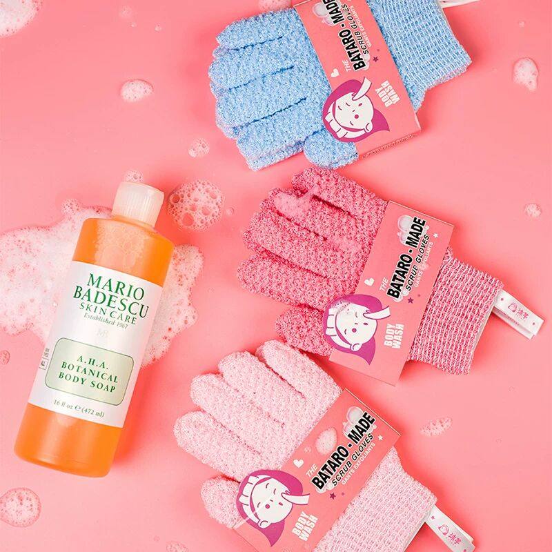 孟子义同款沐浴磨砂手套去角质不伤皮肤女搓澡巾洗澡巾沐浴神器厂