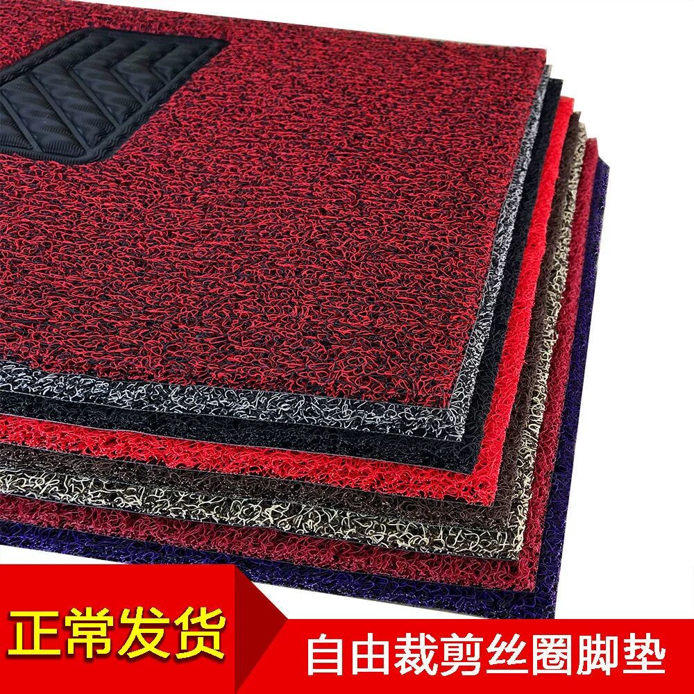 汽车丝圈脚垫通用易清洗可自剪裁剪防水加厚单片个主副驾驶车脚垫