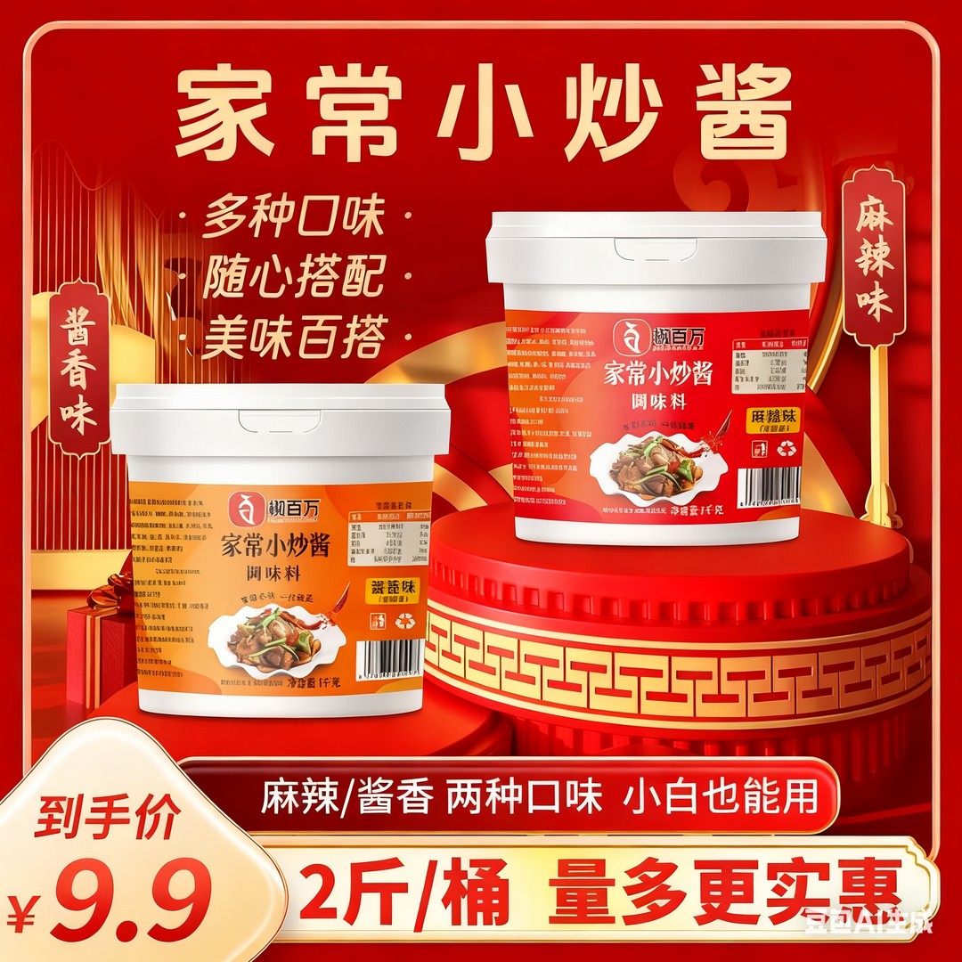 重庆家常菜小炒酱2斤桶装荤素皆可一酱多用炒腊肉回锅肉干锅