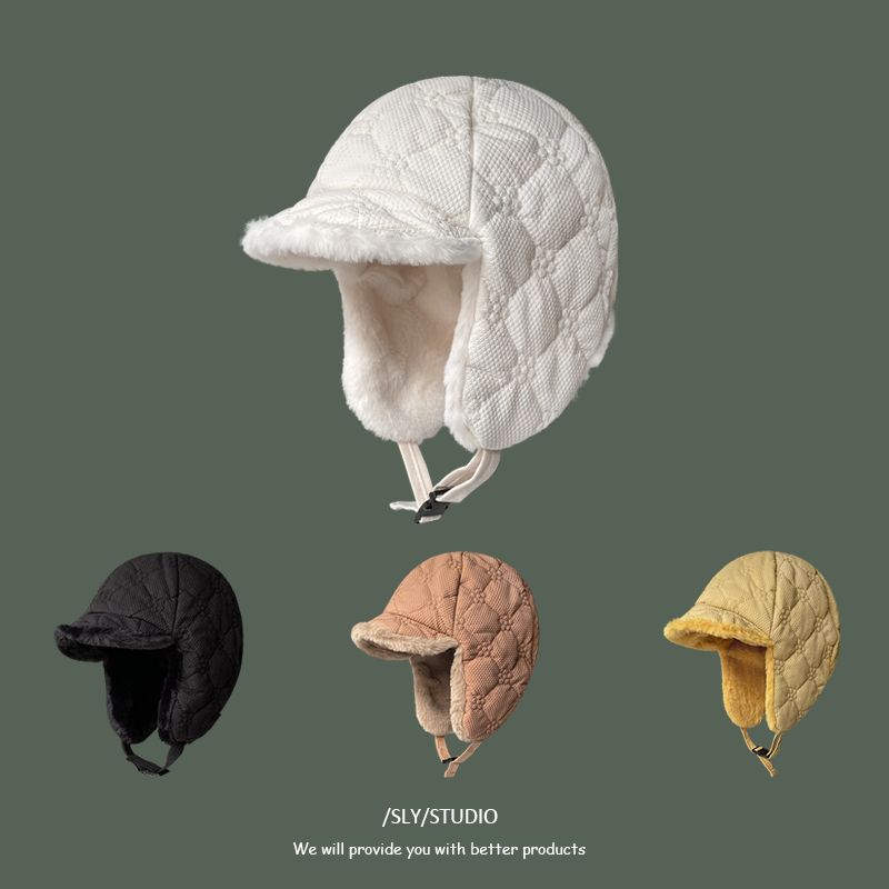 防耳朵冻帽子雷锋帽女冬季韩版百搭毛绒气质白色护耳帽户外滑雪帽