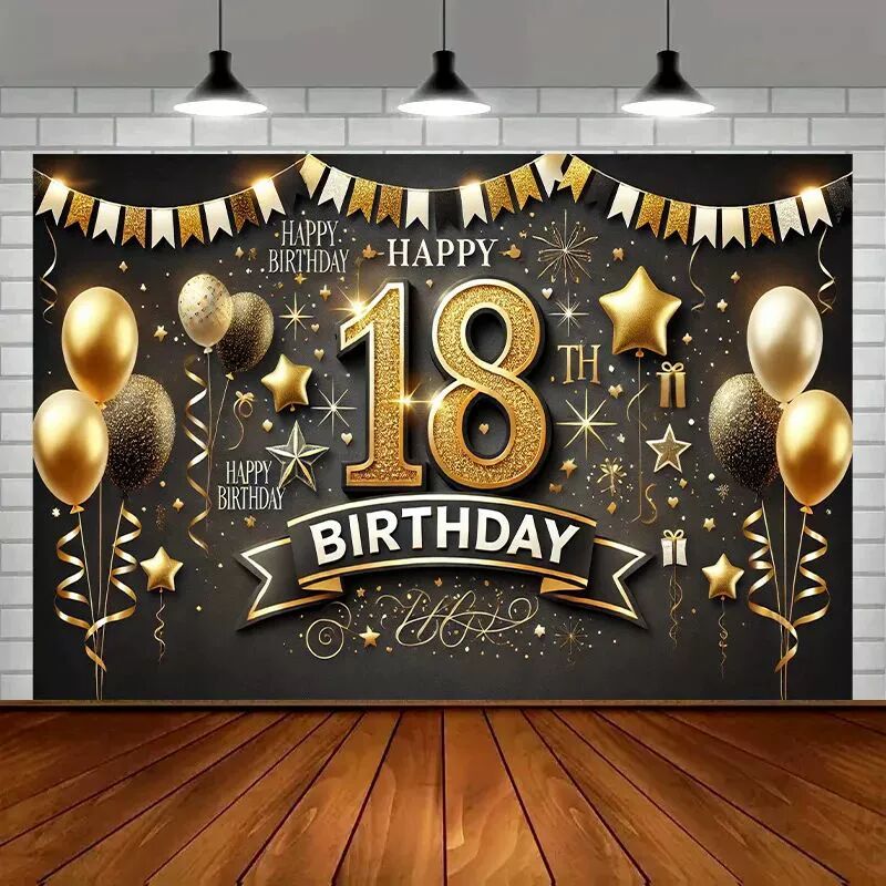 18th Birthday Banner - Luxurious Colorful Background - Multi