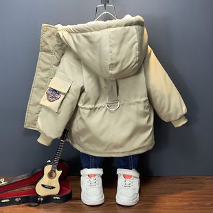 儿童宝宝棉衣棉袄洋气潮冬装 男童加绒外套秋冬季 棉服加厚2025新款