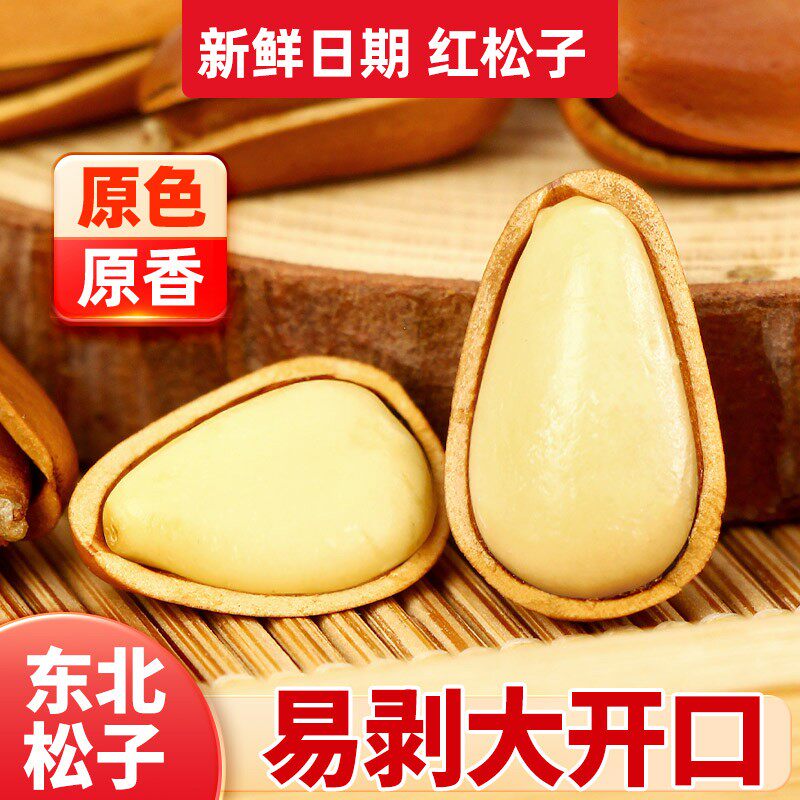 北域珍奇东北开口松子大颗粒产地直发500g/罐*1