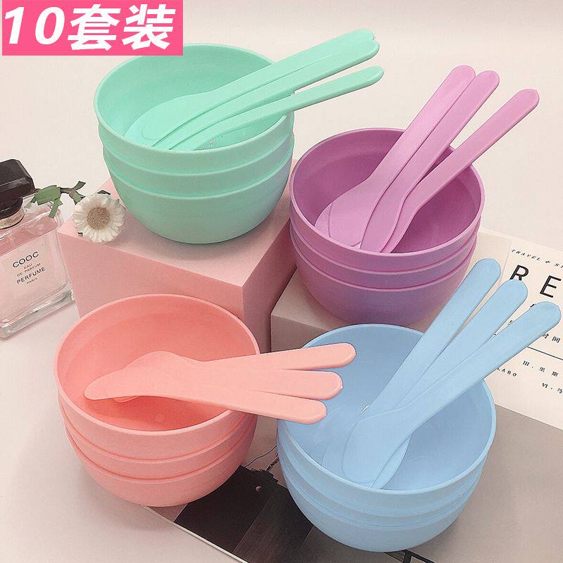 美容院洗脸盆10套装美容院专用面膜碗套装DIY面膜工具调面膜软碗