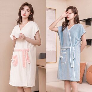 洗完澡穿 浴巾加厚可穿可裹浴袍浴裙成人柔软吸水浴巾家用夏天20