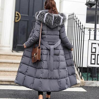 Long Down Cotton Parkas Coat Female New Winter Over Knee