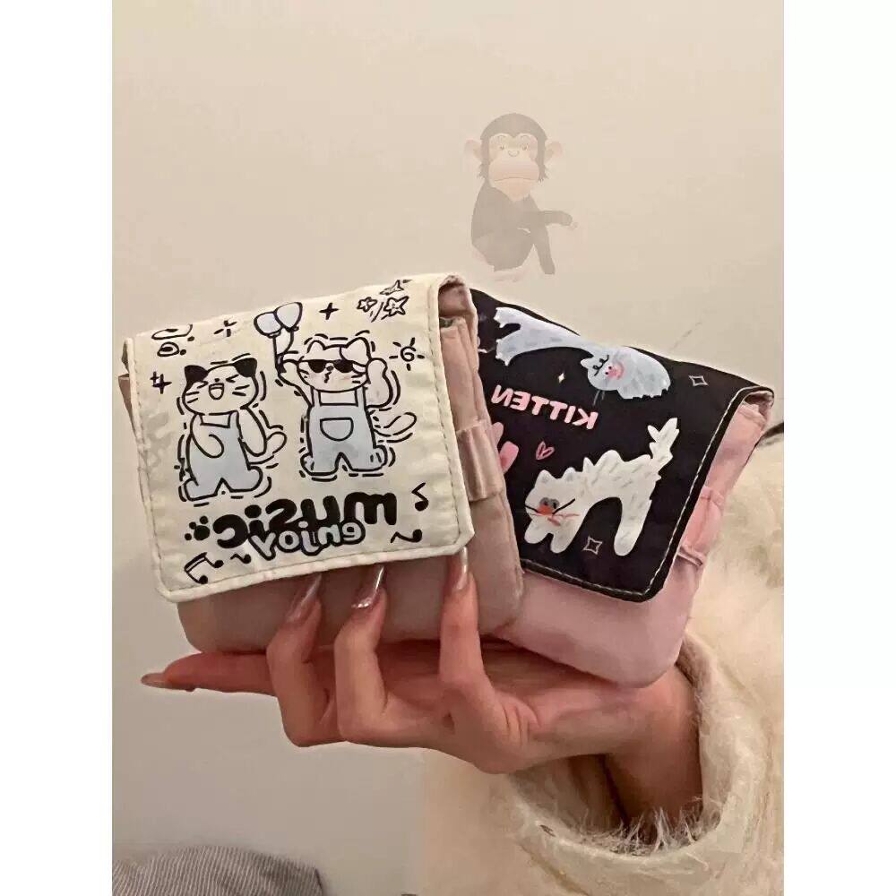 ins姨妈巾大容量卫生巾收纳包袋学生旅行便携随身小卫生棉月事包