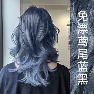 鸢尾蓝黑色染头发剂膏泡泡女2026流行植物天然无刺激纯正品牌官方