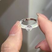 纯银星球钥戒设计 Star Ray可转动行星戒指 高碳钻尾戒小众女哑光