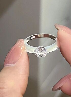 Star Ray可转动行星戒指 纯银星球钥戒设计 高碳钻尾戒小众高级感