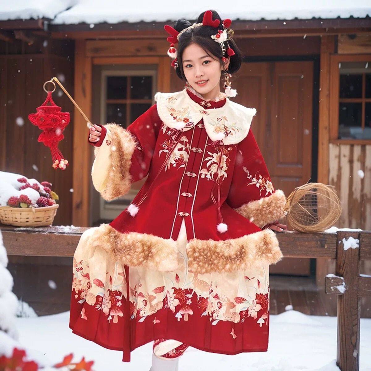 儿童拜年服女童秋冬2026新款儿童汉服古风古装冬季中国风过年服冬,童装/婴儿装/亲子装,唐装,淘宝优惠券,粉丝福利购,淘宝优惠卷