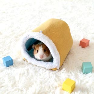 仓鼠窝防寒棉窝冬季保暖加绒小宠窝花枝鼠金丝熊豚鼠侏儒冬眠棉窝