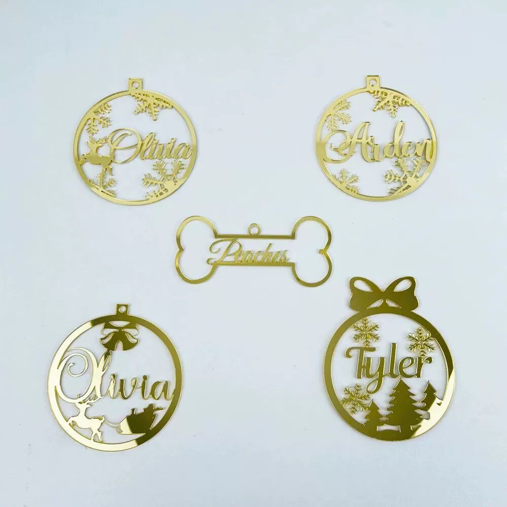 Personalized Christmas Snowflake Ball Custom Gift Ornaments