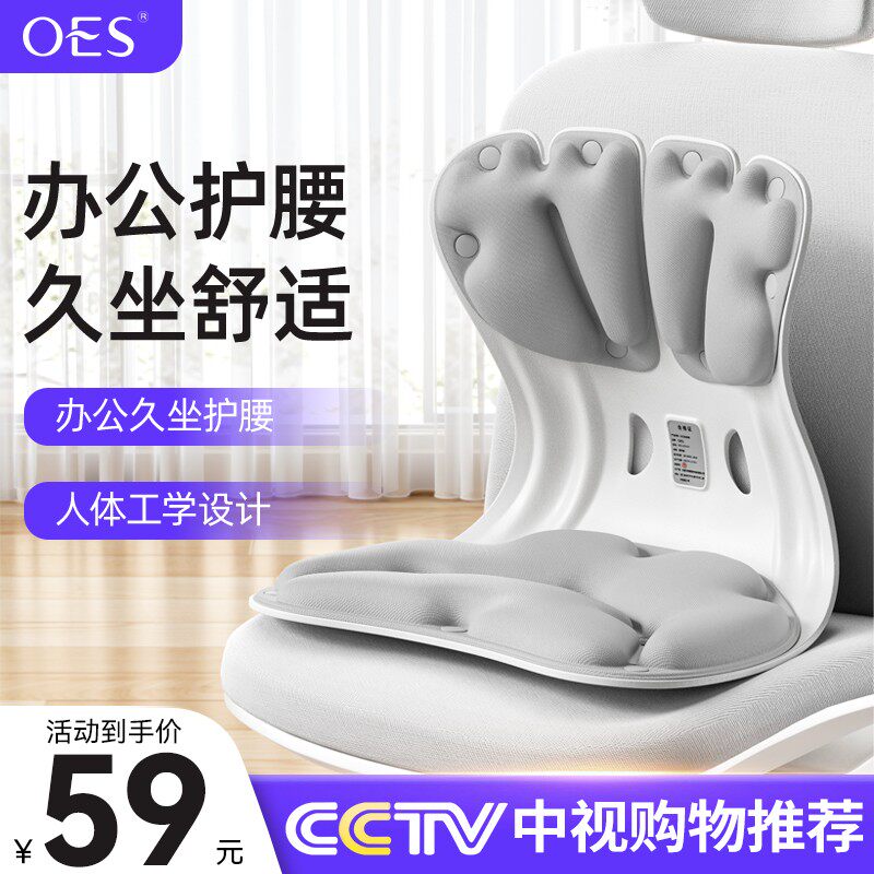 【新品首发】OES护腰坐姿椅居家办公久坐可拆卸坐垫腰靠人体工学