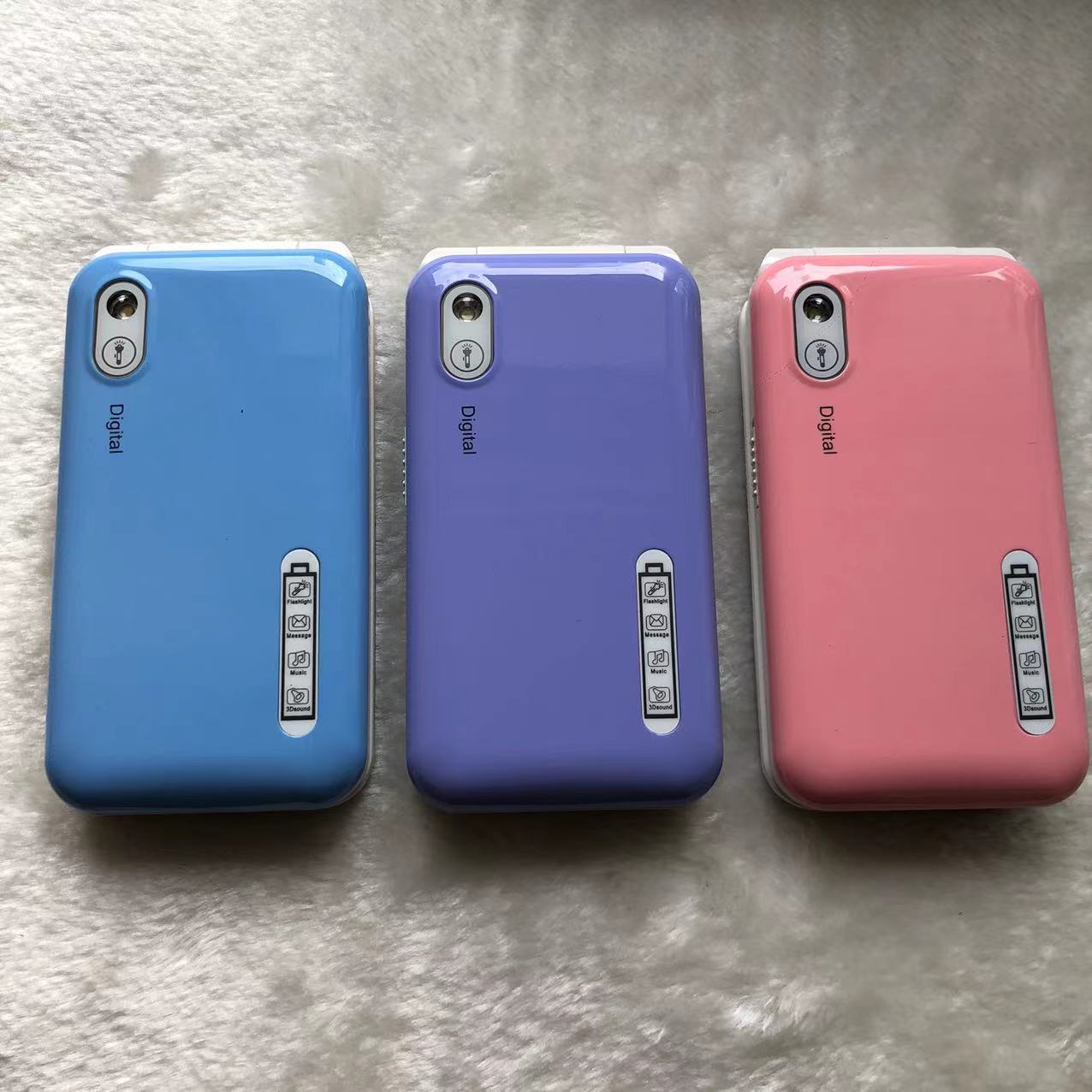 誉国威N509通4G女士翻盖手机大电池按键功能机盲插蝶恋花女翻