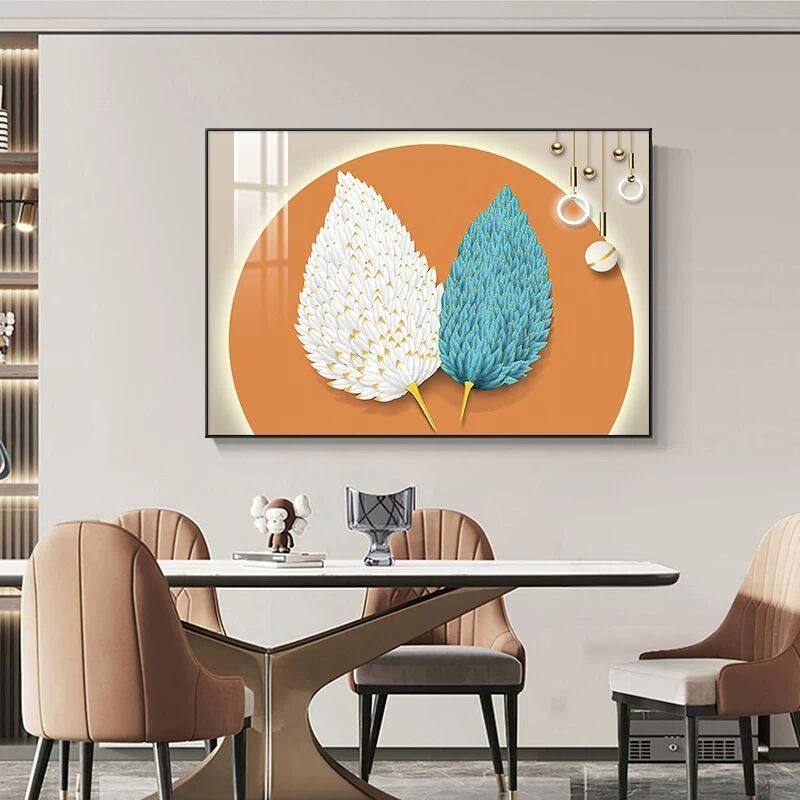 北欧轻奢餐厅装饰画现代简约饭厅单幅餐桌背景墙挂画高档客厅壁画,家居饰品,现代装饰画,淘宝优惠券,粉丝福利购,淘宝优惠卷