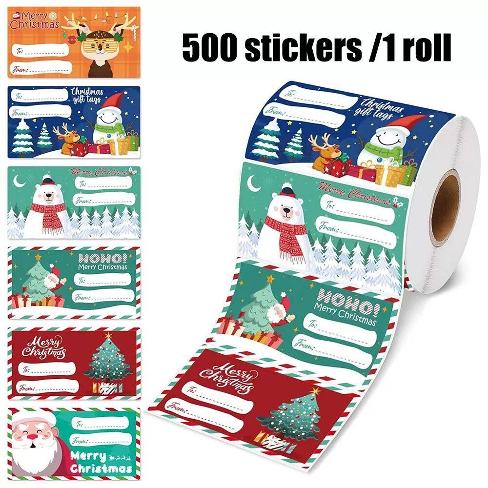 500 ers/Roll Pack Christmas ers Blessing Decoration ers Gift