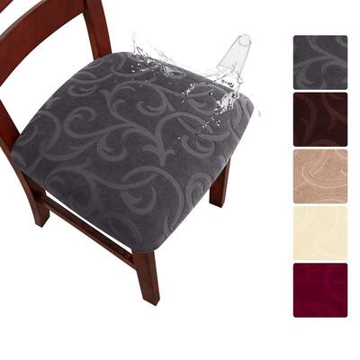 Waterproof Jacquard Dining Chair Covers 4 6PCS Elastic